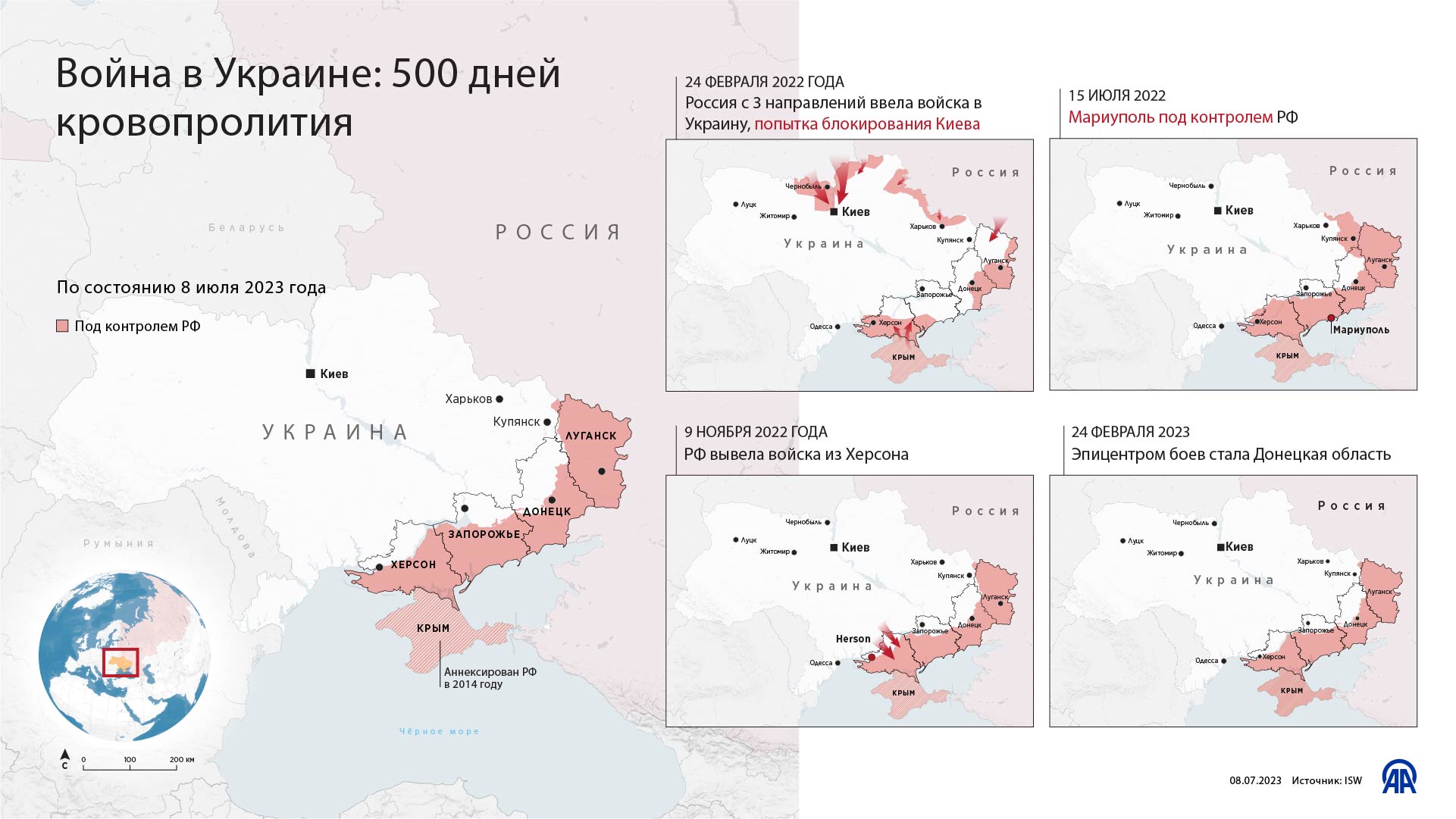 Российско-украинское противостояние: 500 дней кровопролития