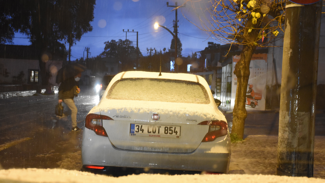 Bodrum ve Milas'ta kar şaşkınlığı - Resim : 1