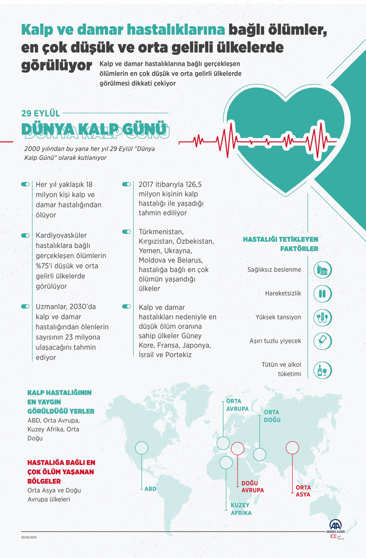 Dünya Sağlık Örgütü koroner arter hastalığı istatistikleri