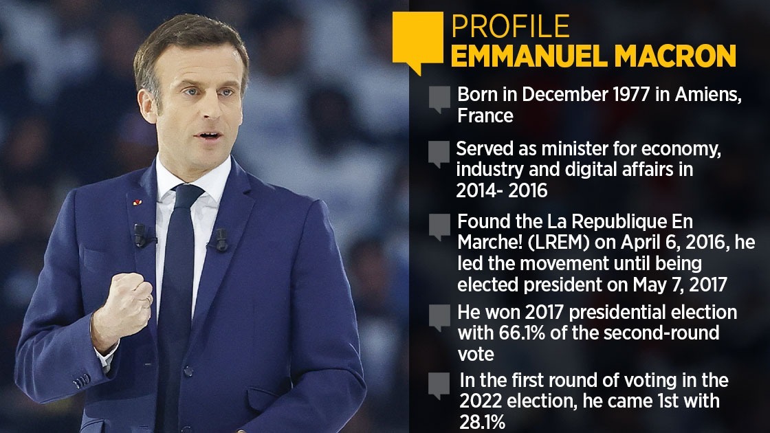 French President Emmanuel Macron wins second term in office